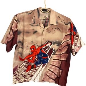 NWT Vintage Spider-Man All-Over Print (AOP) Shirt Deadstock Style MW-59 Sz XXL